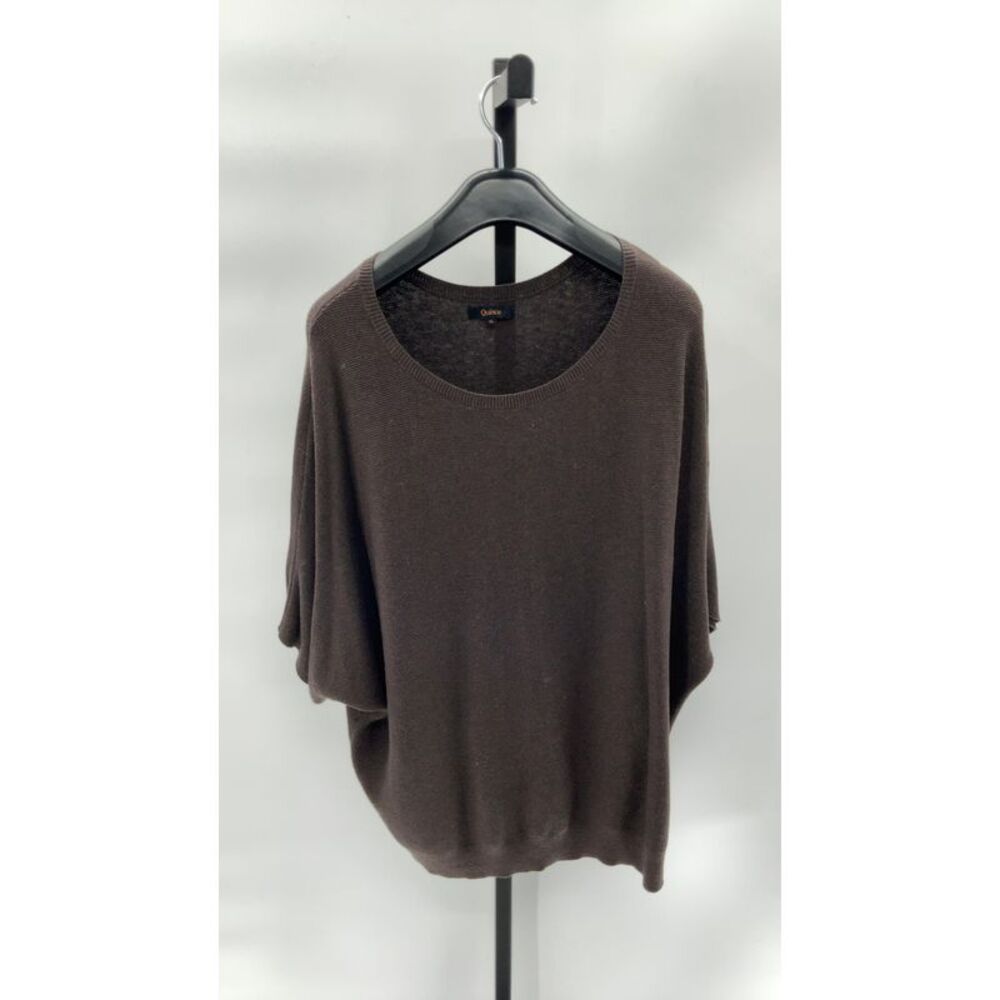 Quince Brown Short Sleeve Knit Sweater